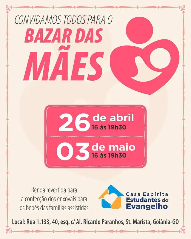 BAZAR DAS MÃES — Obra do Berço Maria de Nazaré